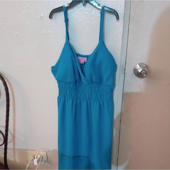 Blue high low dress - Picture 4 of 4